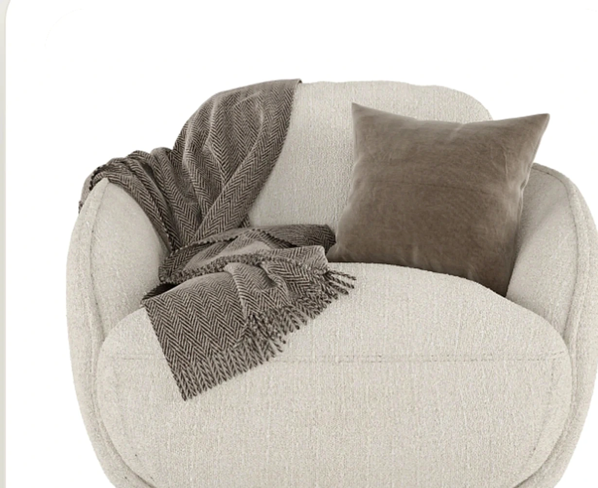 The armchair opened as a native scene