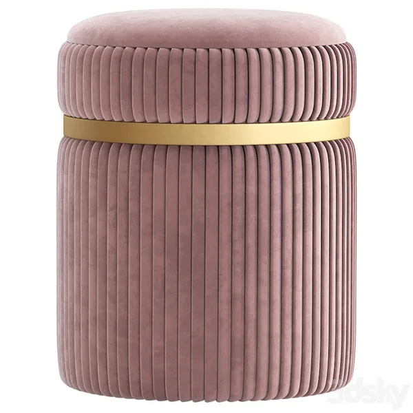 Pink ottoman